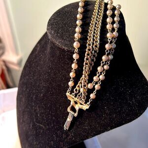 VIntage 5 strand faux pearl  signed CORO bracelet